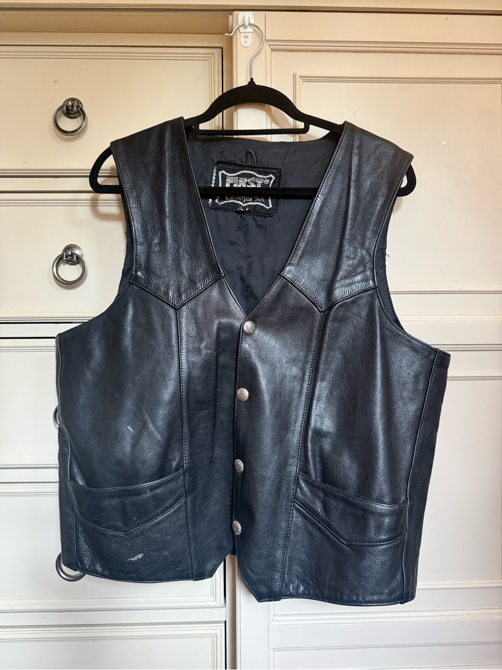 Men’s Genuine Leather Vest L